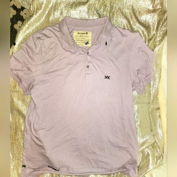Super cute lavender color Project e collared shirt size large. - Picture 1 of 5